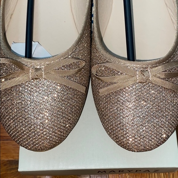 Marypaz Gold Metallic Ballerina Flats - Picture 2 of 3